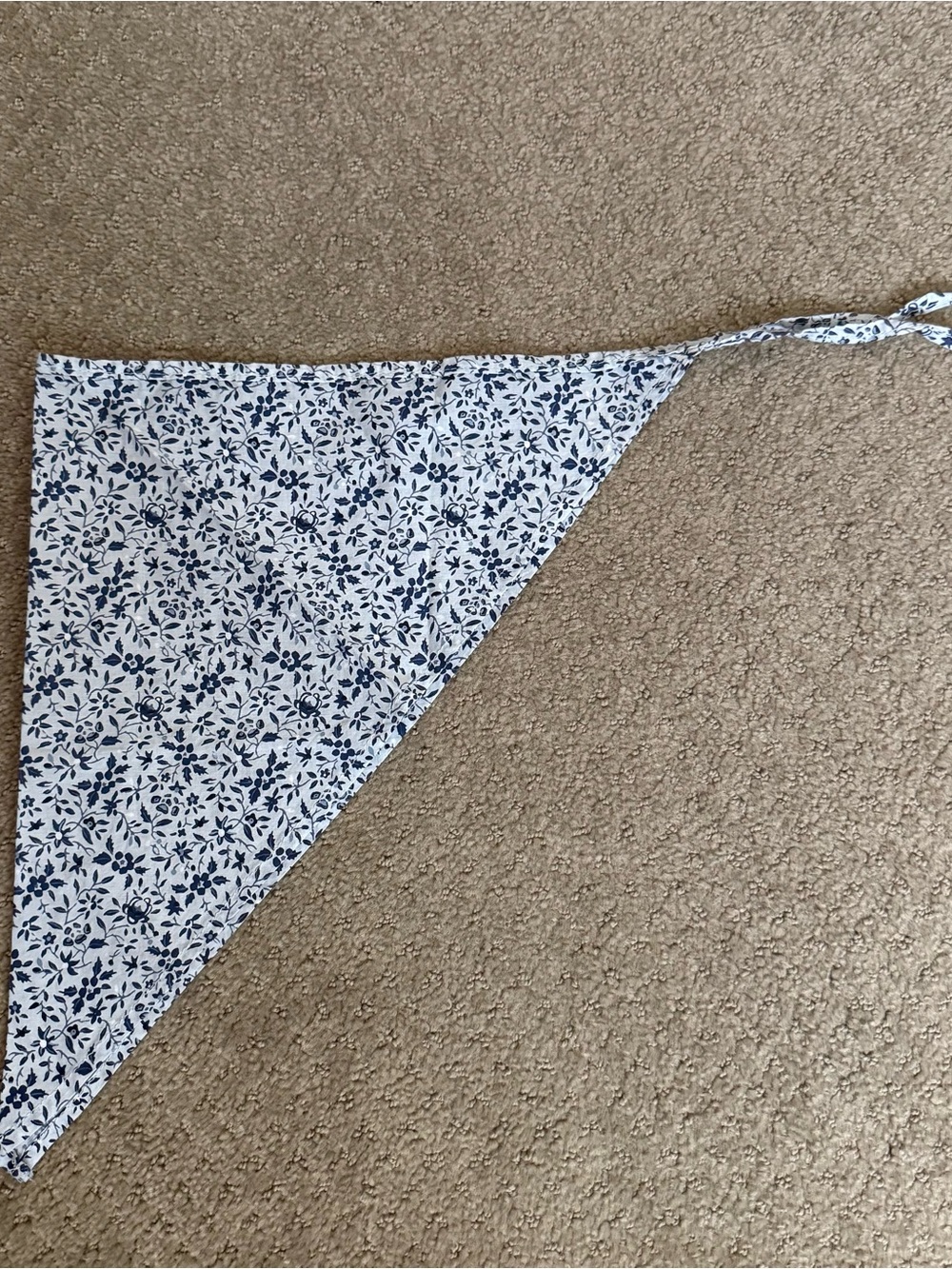 Madewell Blue/Navy Floral Triangle Bandana/Headscarf